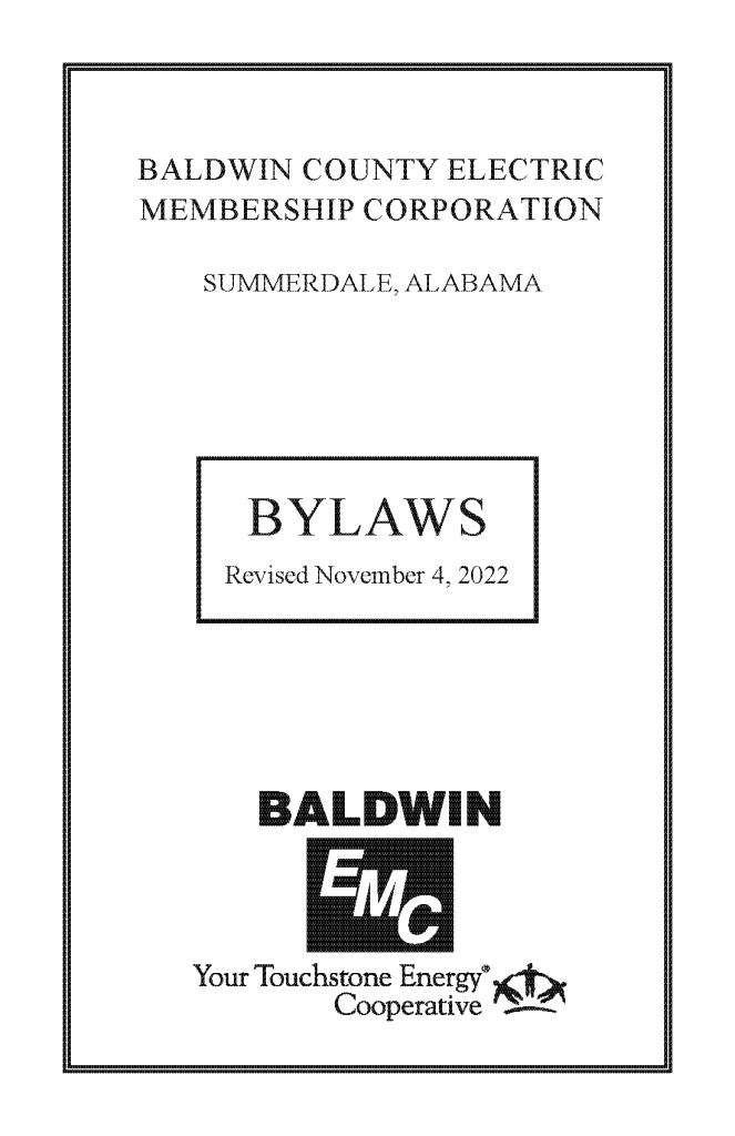 Baldwin EMC Bylaws Baldwin EMC